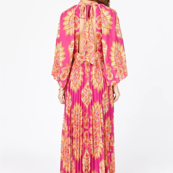 NWT maxi dress pink and orange paisley - Picture 5 of 6